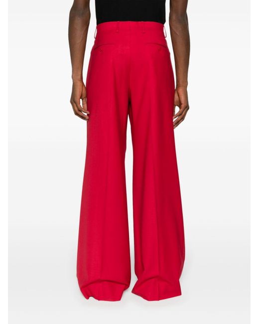 Pantalon de costume à taille haute Moschino pour homme en coloris Red