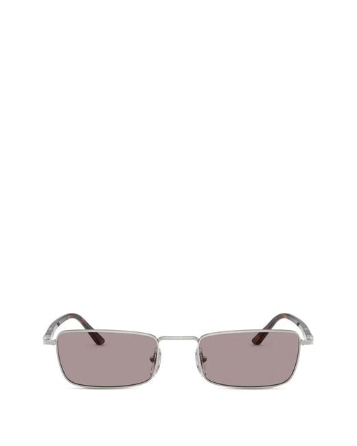 Persol Metallic Rectangle-Frame Sunglasses