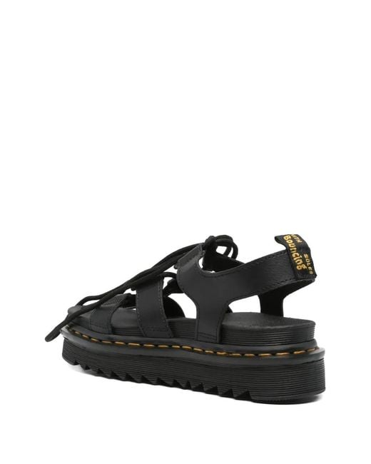 Dr. Martens Black Nartilla Lace-Up Sandals