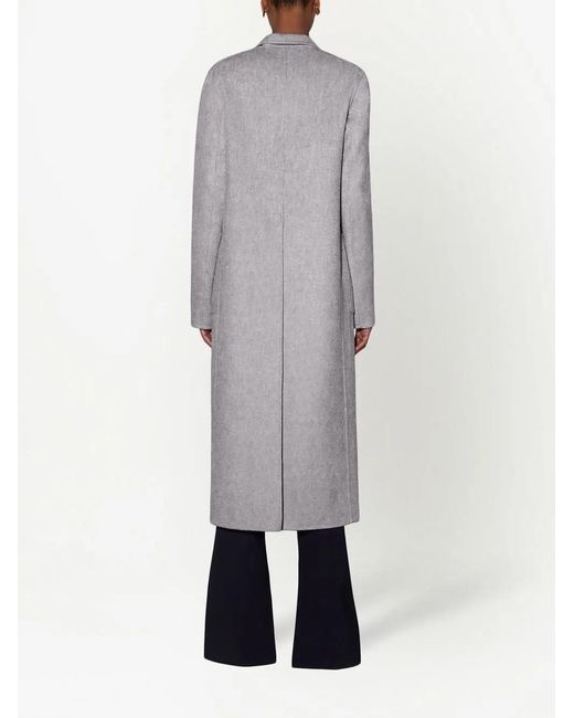 Adam Lippes Gray Vanessa Open-Front Cashmere Coat
