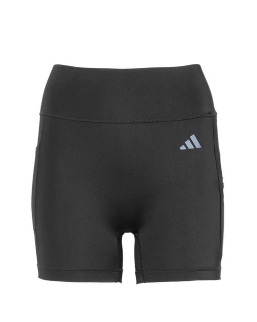 Adidas Black X Entire Studios Logo-Print Compression Shorts