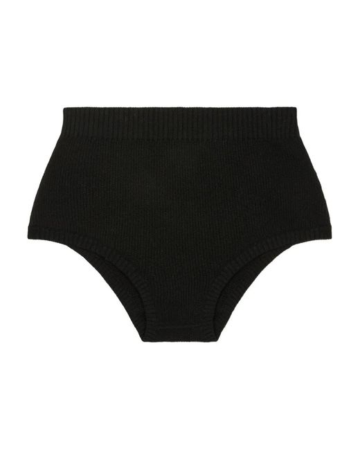 Alanui Black Cashmere-Blend Shorts