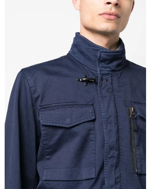 Fay Blue Multiple-Pocket Field Jacket for men