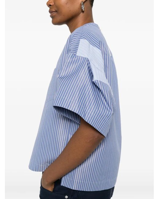 Sacai Blue Striped Shirt