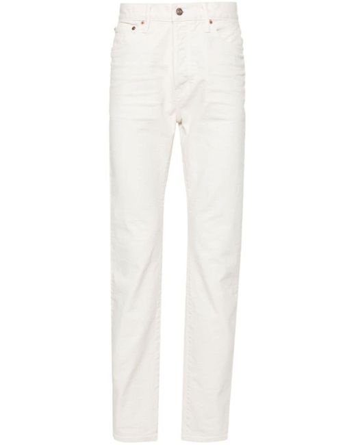 Tom Ford Slim-Fit-Jeans mit Tragefalten in White für Herren