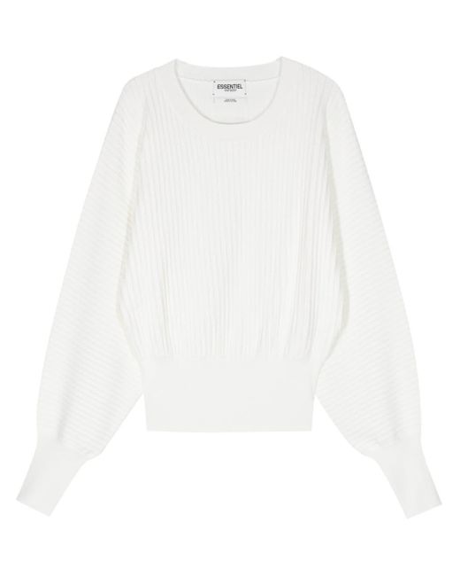 Essentiel Antwerp White Favour 3d-knit Jumper