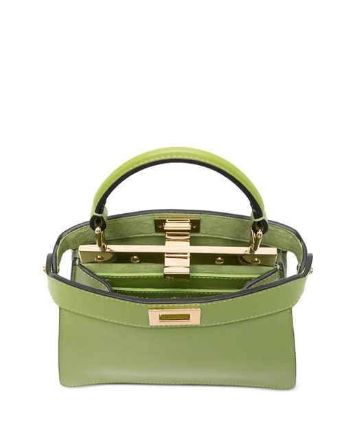 Fendi Green Small Peekaboo Iseeu Lock Tote Bag