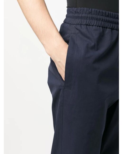 A.P.C. Blue Kaplan Drawstring-Waist Trousers for men