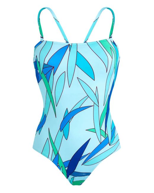 Vilebrequin Blue Badeanzug Mit Abstraktem Muster