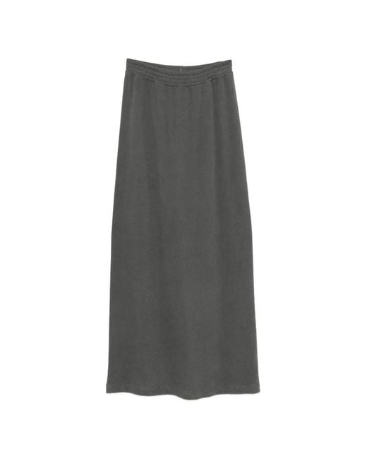 Marie Adam-Leenaerdt Gray Jupe Longue À Taille Élastiquée
