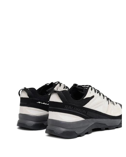 Salomon White Baskets À Semelle Épaisse