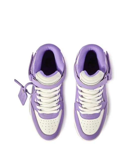 Off-White c/o Virgil Abloh Purple Out Of Office Mid-Top Sneakers