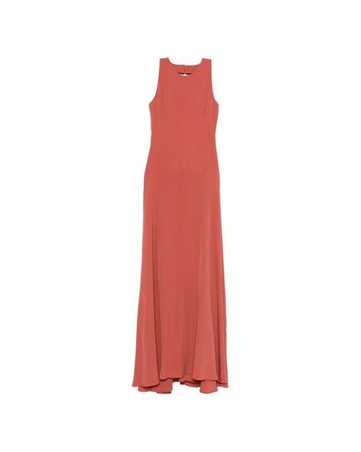 Erika Cavallini Semi Couture White Racer-Back Flared Dress