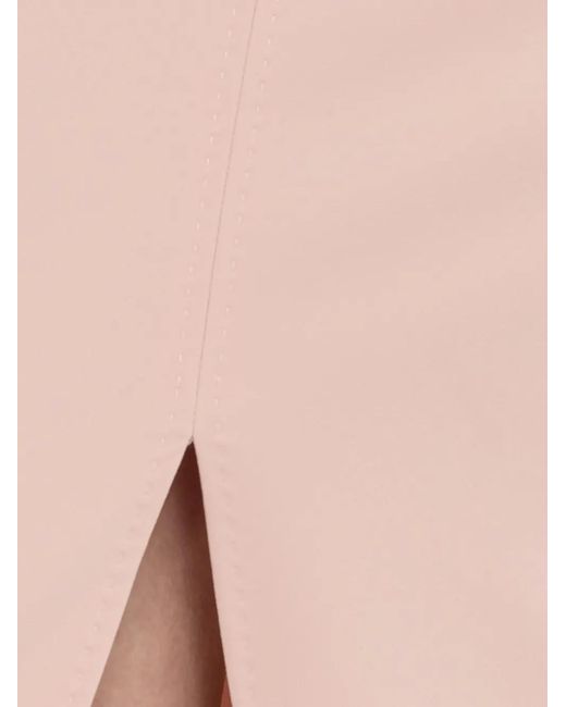 Nissa Pink High-Waisted Pencil Midi Skirt