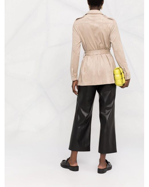 cropped faux leather trousers