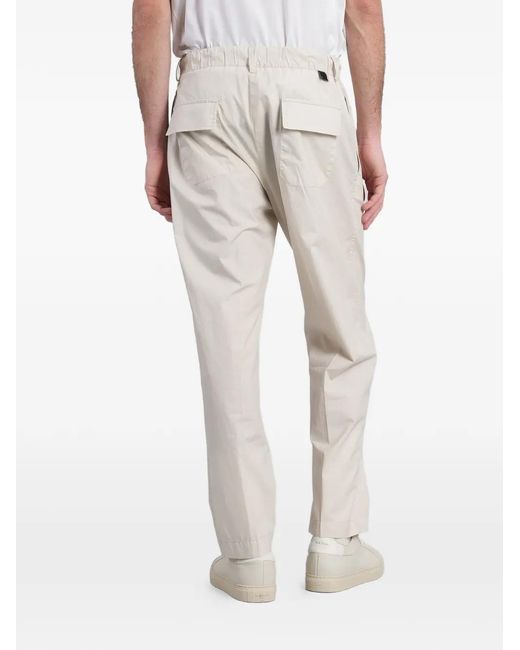 Low Brand White Drawstring-Waist Tapered Trousers for men