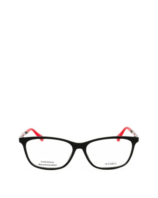MAX&Co. Black Rectangle-Frame Glasses