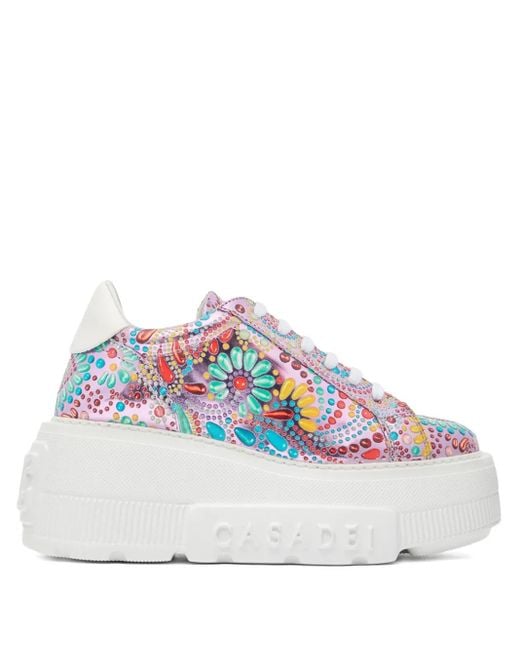 Casadei Nexus Sneakers Met Plateauzool in het Blue