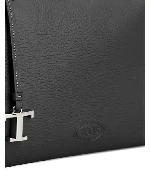 Tod's Black Small Leather Tote Bag