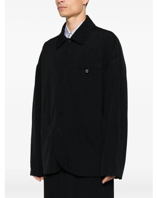 Jacquemus Black The Strada Patch-Pocket Shirt Jacket for men