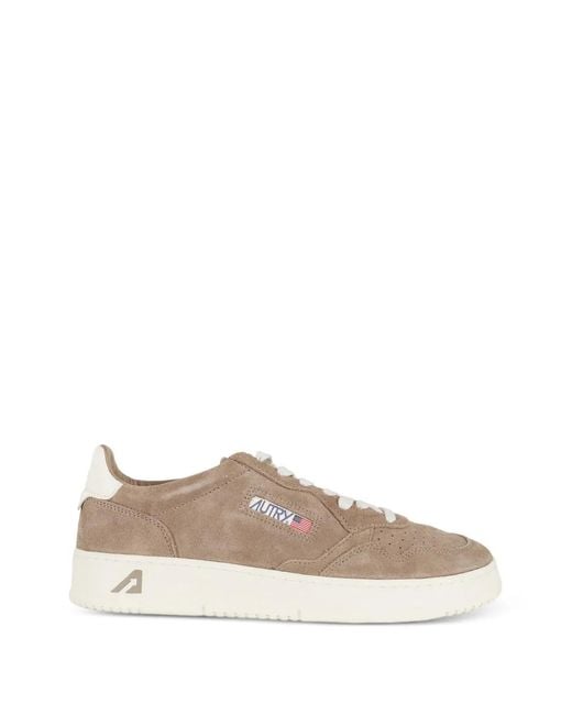 Autry Brown Medalist Suede Sneakers for men