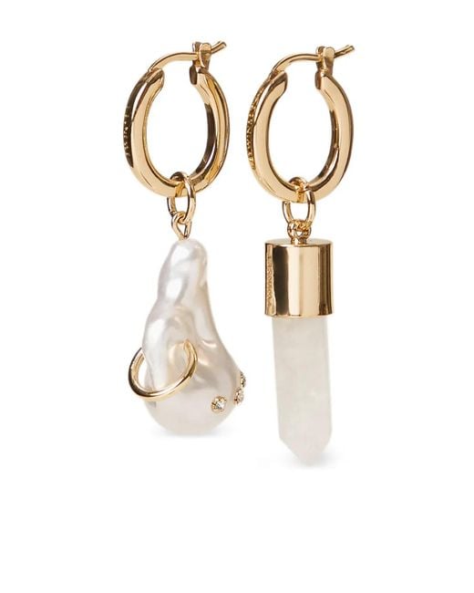 Twinset White Logo Earrings