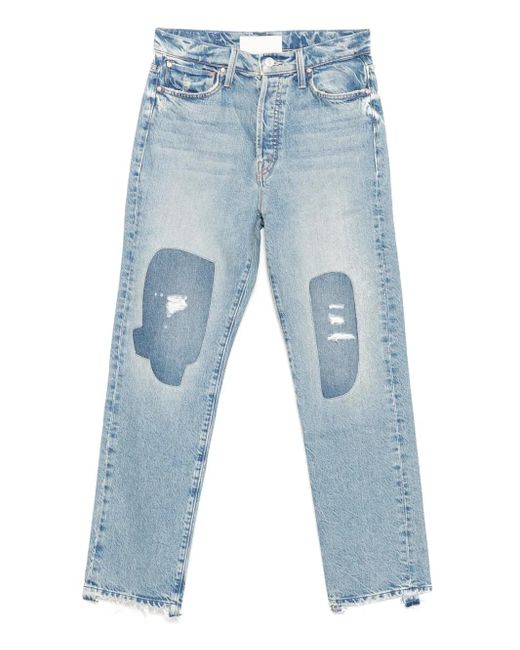 Mother Hiker Hover Chew High Waist Jeans in het Blue