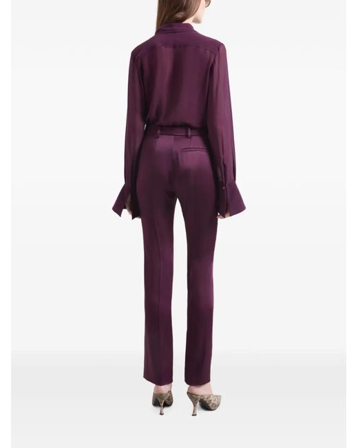 Nina Ricci Purple Cady Tailoring Trousers