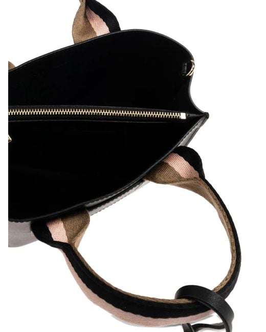 Furla Black Mini Divide Tote Bag