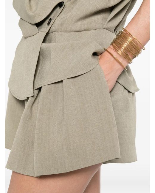 IRO Gray Souty Pleated Shorts