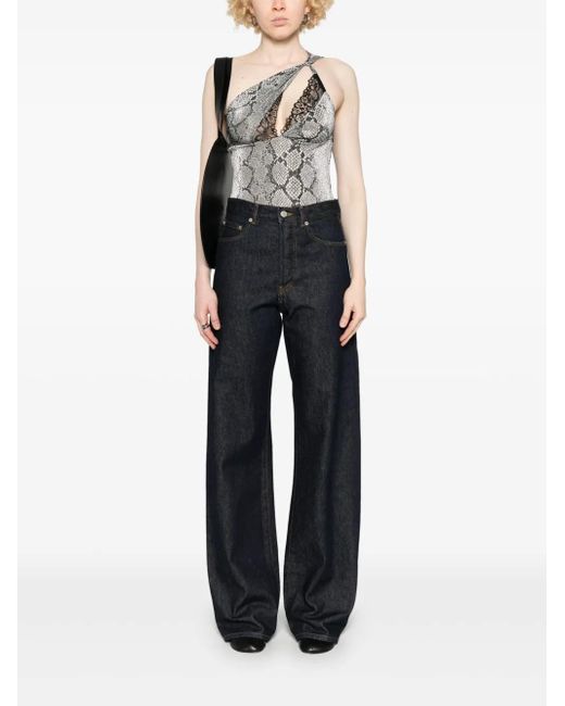 Coperni Gray Asymmetric Bodysuit