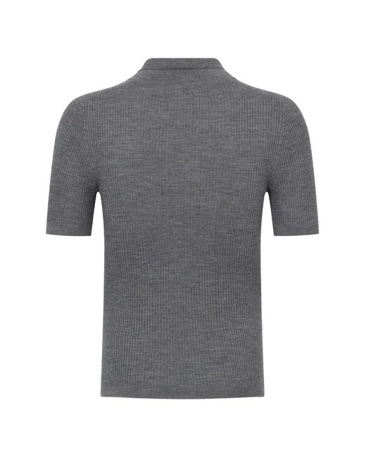DSquared² Gray Basic Knit Polo for men