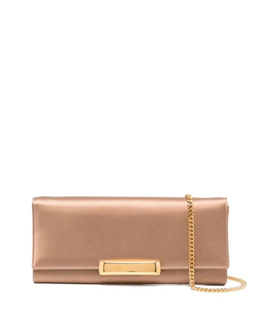 Tom Ford Natural Satin Bar Clutch Bag