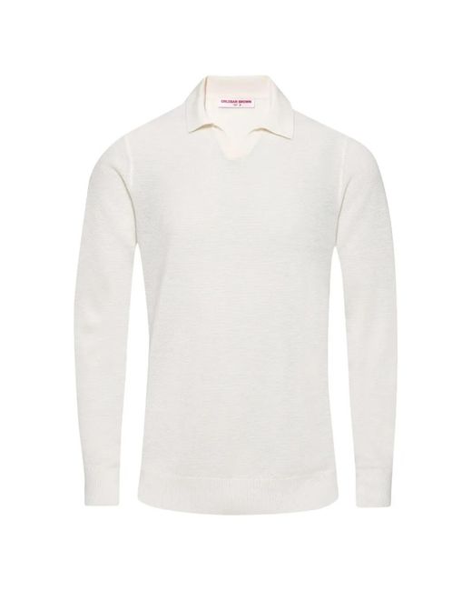 Orlebar Brown White Bresson Cashmere Sweater for men