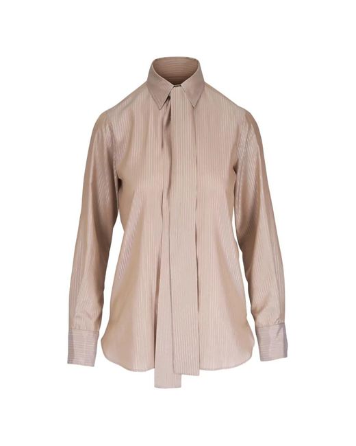 Kiton Gestreepte Blouse in het Pink
