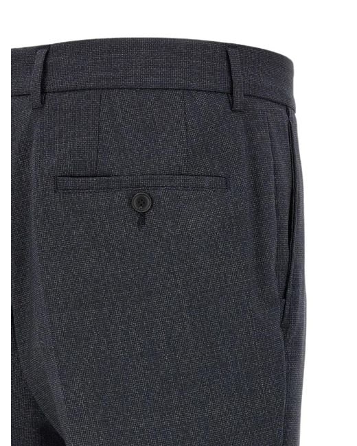 Boss Blue Micro-Texture Single-Breasted Suit for men