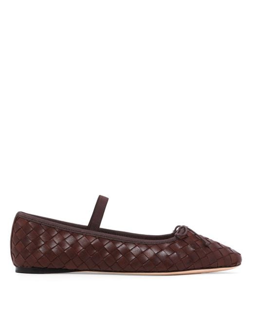 Loeffler Randall Brown Woven Ballerina Shoes