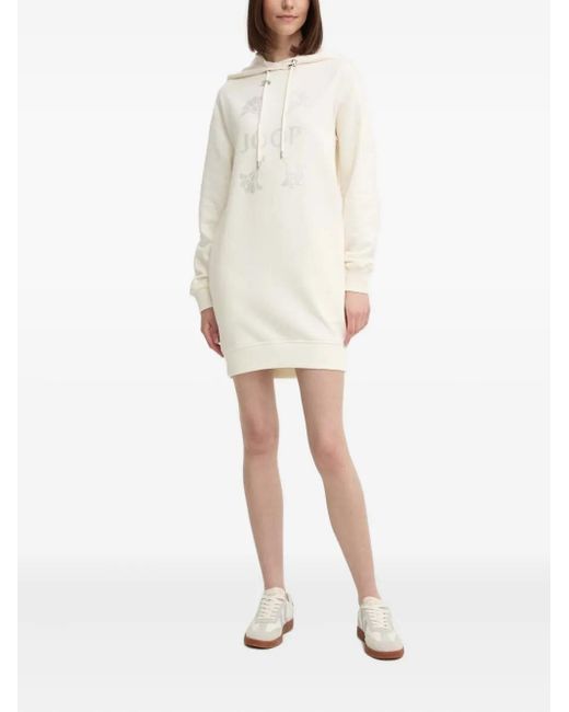 Joop! Natural Crystal-Embellished Hooded Dress