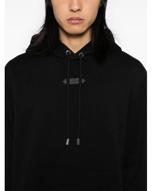 Lanvin Black Logo-Patch Hoodie