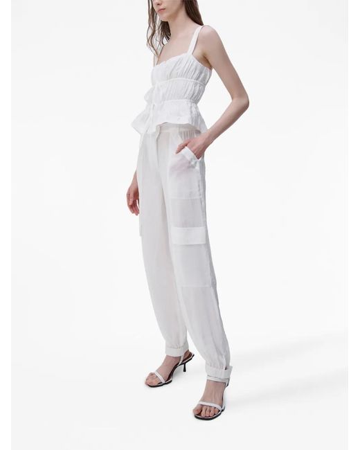 Jonathan Simkhai White Abilene Pintuck Top