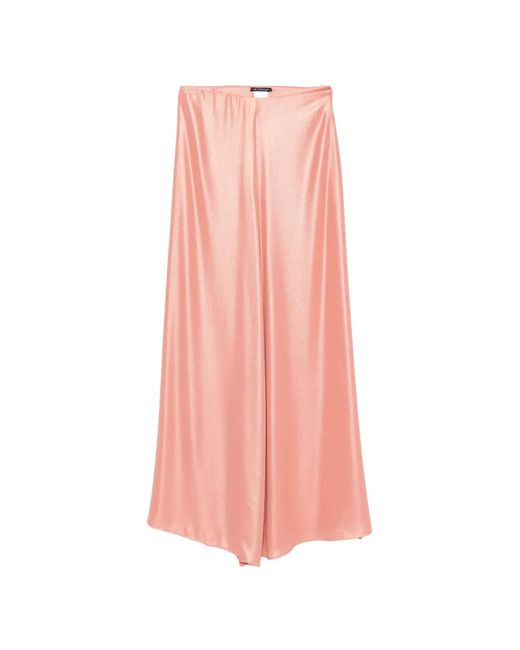 LE_RJTANGE® Pink Metallic-Effect Pallazzo Pants