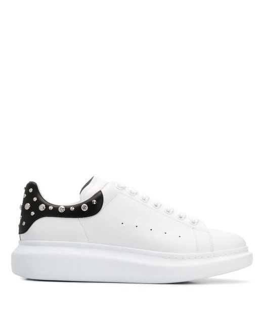 Alexander McQueen Leer Oversized Sneakers in het Wit voor heren - Lyst