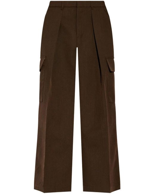 Burberry Brown Straight Leg Cut Cargo Pants