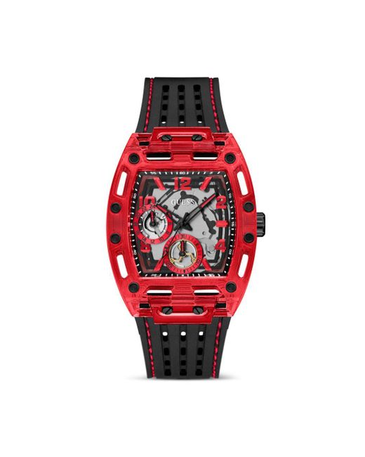 メンズ Guess Phoenix クォーツ 43mm腕時計 Red