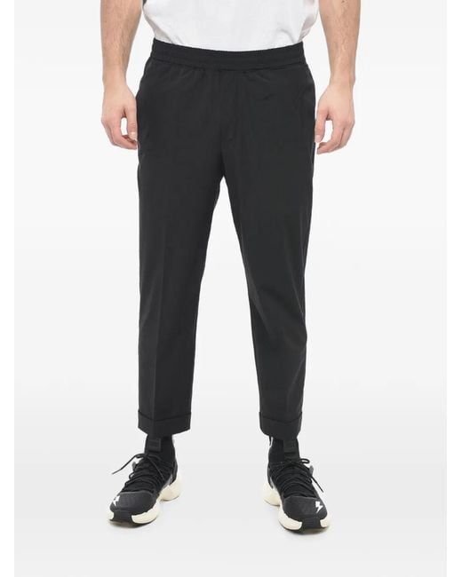 Neil Barrett Black Elastic-Waistband Pocket Trousers for men