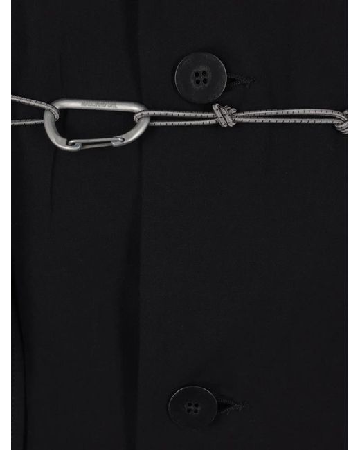 Magliano Black Belted Cotton Coat for men