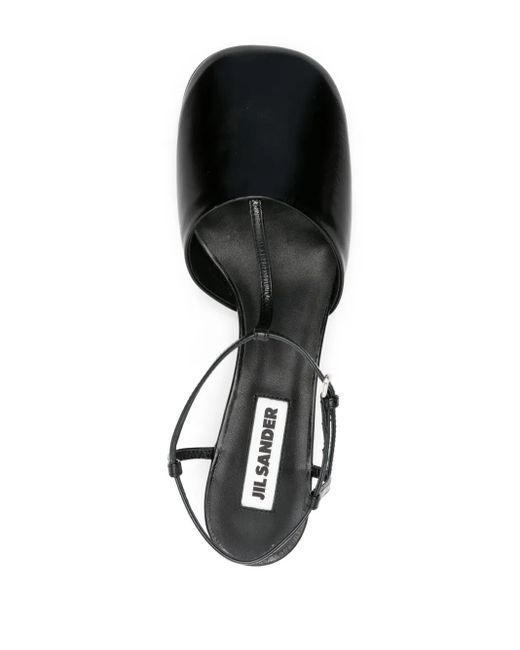 Jil Sander Black T-Bar Slingback