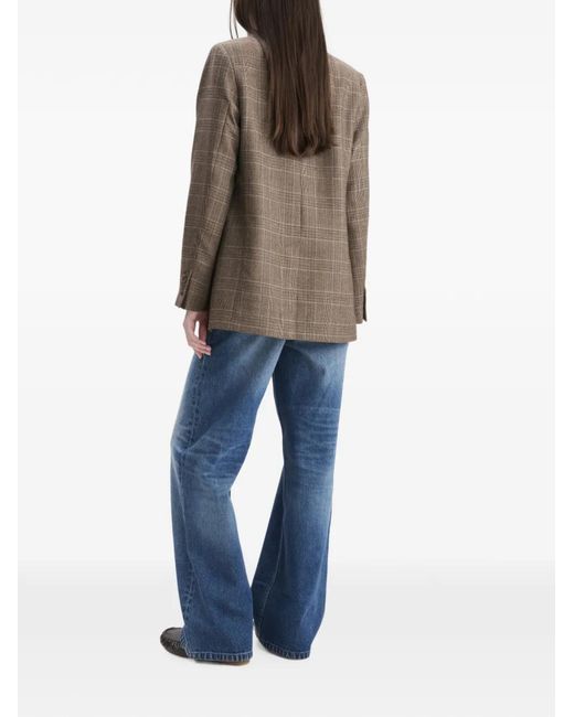 A.P.C. Brown Annie Blazer Check-Pattern