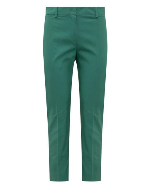 Max Mara Green Pressed-Crease Tailored Trousers