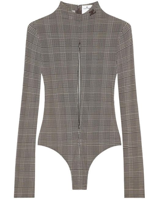 Courreges Gray Prince Of Wales-Pettern Body